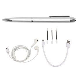 Voice Recording Pen Intelligent Noise Reduction Voice Activated Portable Digital Voice Recorder Pen for Lecture Meeting Neutral English, Fine Pen with Slanted Tip 8GB