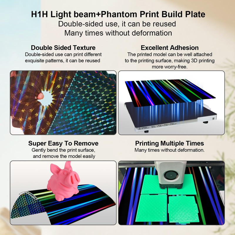 IdeaFormer-3D H1H Build Plate for Bambu Lab X1C/X1/X1E/P1P/P1S/A1 Print Build