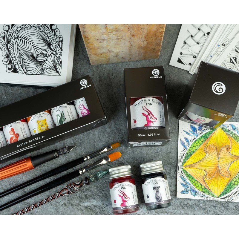 Octopus Write and Draw Ink 414 Blue Koi Waterproof Ink