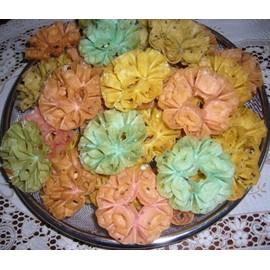 Thai Dessert Dok Jok Brass Mold Maker Sunflower Cookies Crispy Biscuit Blossom Lotus Flowers 2.36" (Small)