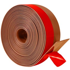 TORRAMI Wide Silicone Weather Stripping 3 inch Width 20 Feet Length, Draft Stopper Seal for Barn and Garage Door Under Bottom,Top, Sides, Brown