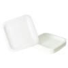 Strix Design DR-580 Paper Plates, Square Plates, 30 Pieces, White,