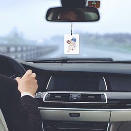 Exqcom Baseball Animal Nursery Air Freshener 4 Pcs, Cute Animal Baseball Supplies Hanging Scents Air Freshener for Kids Boys Gifts, Vintage Scented Car Accessories Decor for Boys Kids Room Nursery