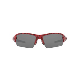 Oakley Men's OO9271 Flak 2.0 Low Bridge Fit Rectangular Sunglasses, Red Tiger/Prizm Black, 61 mm