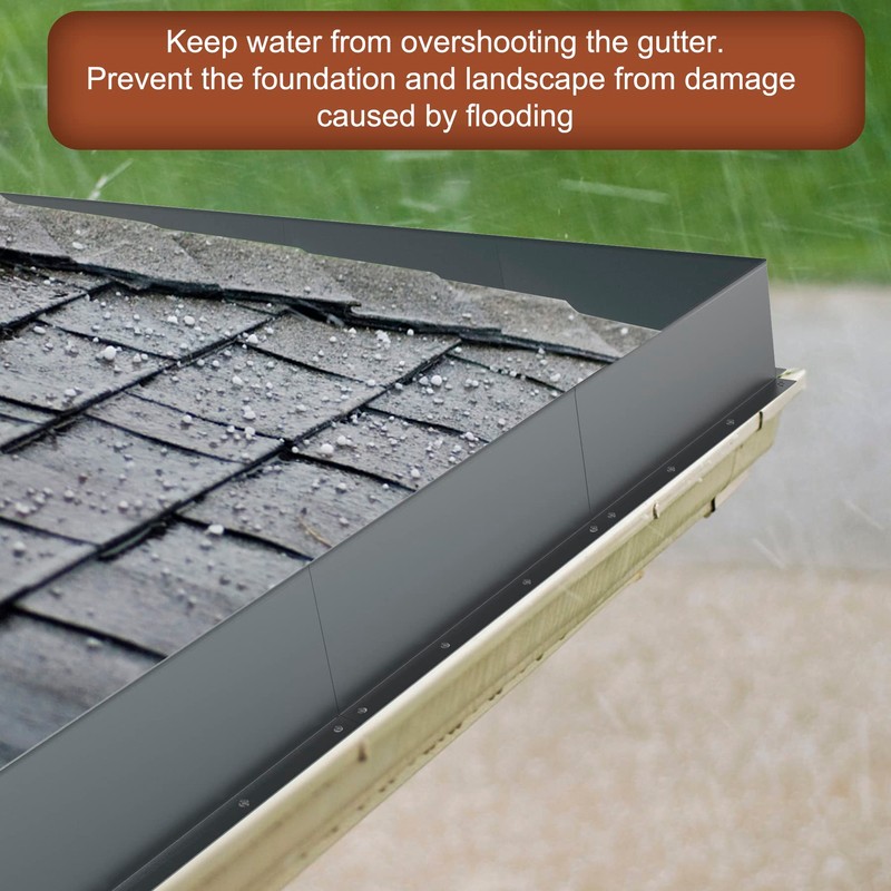 BJADE'S Gutter Valley Splash Guard,4 Pcs Aluminum Roof Valley Splash