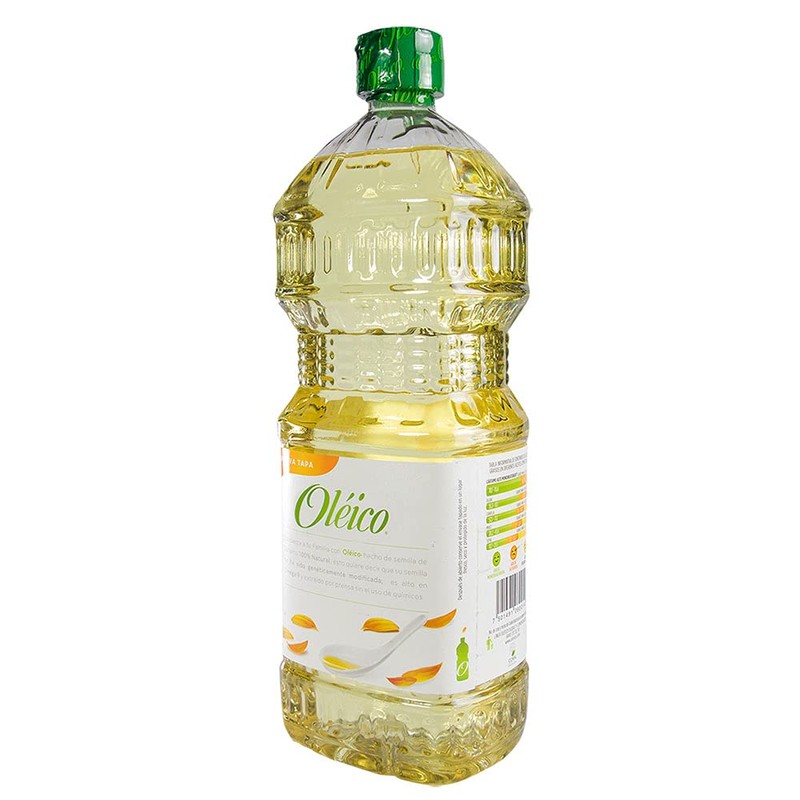 Oléico Aceite Comestible Puro de Cártamo, Natural, 955 mililitros