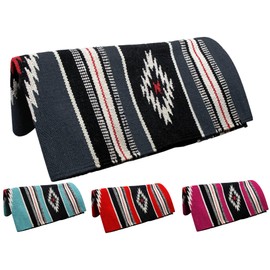 Tahoe Tack Hand Woven Navajo Acrylic Western Horse Saddle Blanket - Multiple Colors - 32x64