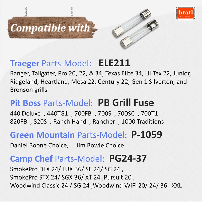 8-Pack Pellet Grill Fuse Replacement for Traeger, Pit Boss, Z