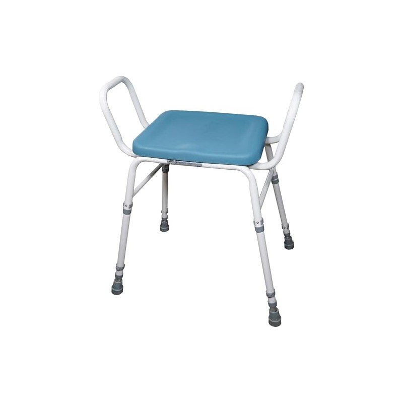 Aidapt Multi-Use Perching Stool.4 in 1 Configuration,Comfy Padded Seat&Back,Height Adjustable,Push