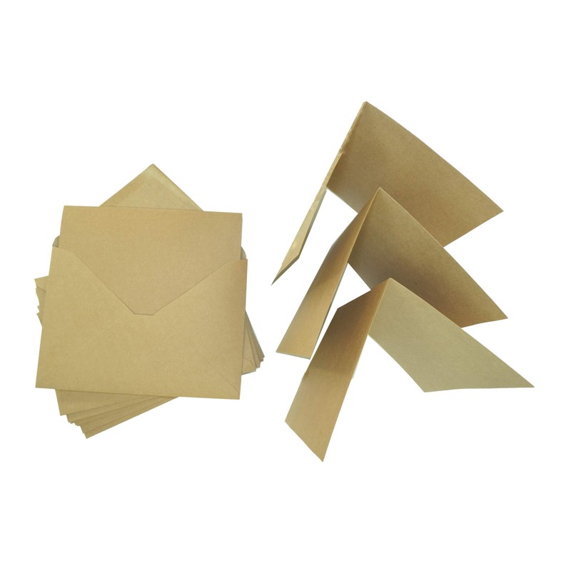 Netuno 25 x Folding Cards Kraft Cardboard 300 g +