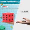 Shappy 4 Pieces 3.5 Inch Foam Dice Cube Jumbo Dice