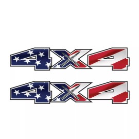 TiresFX 4x4 Off Road USA Flag Decals Ford F250 Super Duty bed bedside truck F150 B3