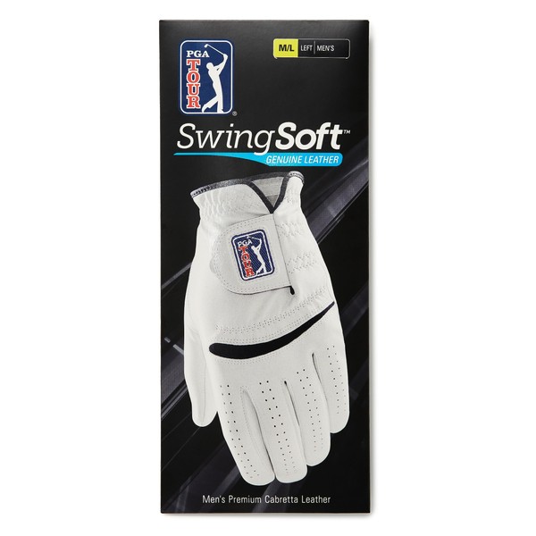 PGA TOUR Men's SwingSoft Leather Golf Glove for Left Hand
