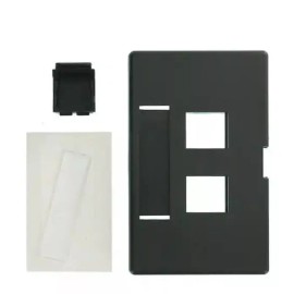 Leviton (4) Leviton QUICKPORT Modular Furniture Faceplate 2-Port Black Herman Miller NEW