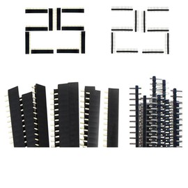50 Pieces 2.54 mm 10-Pin Header Male and Female Pin Header PCB Soldering Pin Hole Grid Board Connector Prototype Shield