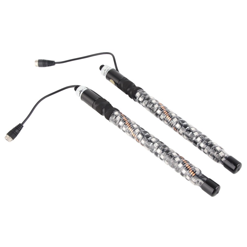 1ft LED Whip Lights 12‑24V 20 Colors IP67 Waterproof Overload