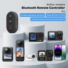 YDW Bluetooth Remote Controller Compatible with DJI Osmo 360/Action 6/5 Pro/4,for Insta 360X5 X4 X3/Ace Pro2/Ace Pro/GO 3S/GO 3 Wireless Remote Controller,114FT Range Action Camera Accessories