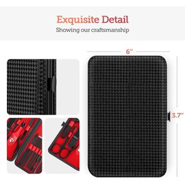 18 in 1 Professional Manicure Set Nail Clippers Pedicure Kit, Portable Nail Clippers Set, Pedicure Set, Eyebrow Grooming Kit, Nail Care Tools with Luxurious Leather Case