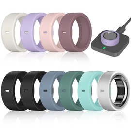 10-Pack Silicone Ring Covers for Oura Ring Protection