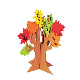 Fun Express Standing Tree of Thanks Craft Kit - Makes 12 - Thanksgiving DIY Crafts for Kids
