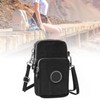 3 Layers Cell Phone Bag, Water-Resistant Nylon Crossbody Cell Phone