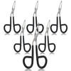 VISION TEK MED 6 Pieces Tweezers Scissor Handle Straight Tip Scissor Shaped Eyebrows Tweezers for Hair Plucker Remover Facial Hair Eyebrows Care (Black)