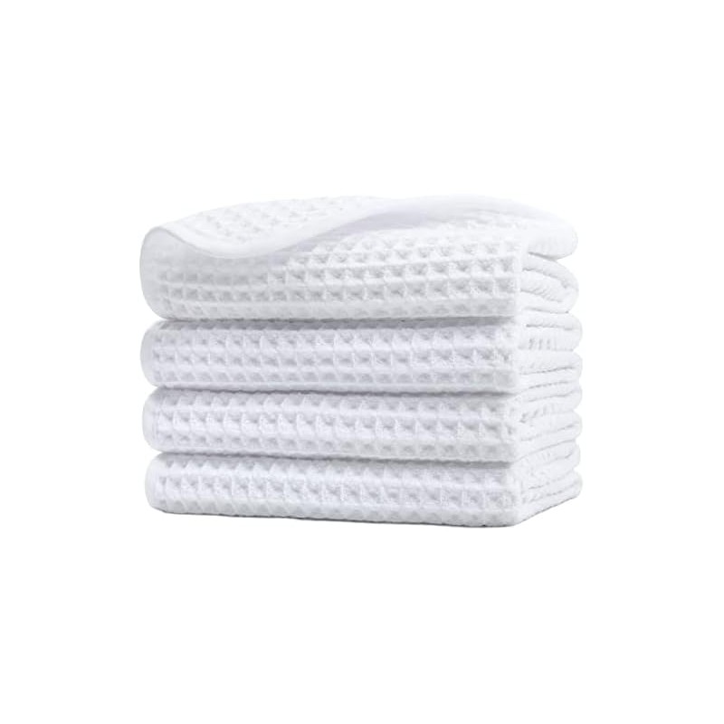 Polyte Toalla Facial de Microfibra Waffle 430 gsm, 33.0x33.0 cm