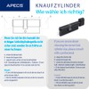 Knob Cylinder Black APECS Lock Cylinder with Knob Cylinder Lock