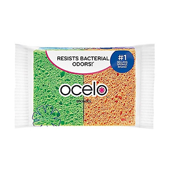 O-Cel-O Cellulose Sponges, Assorted Colors 4 ea (Pack of 6)