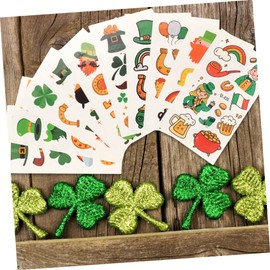 LIFKOME 150sheets Shamrock Temporary Face Stickers for Boy Girl and Adults Easy to Apply and Remove for Patrick's Day Parties and Decorations Ages