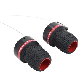 Bicycle Gear Shift Twist Grip Derailleur Handle Speed Shifter Mountain Bike Gear Included [Non Slip Handling Comfortable] [Durable Rubber Material]