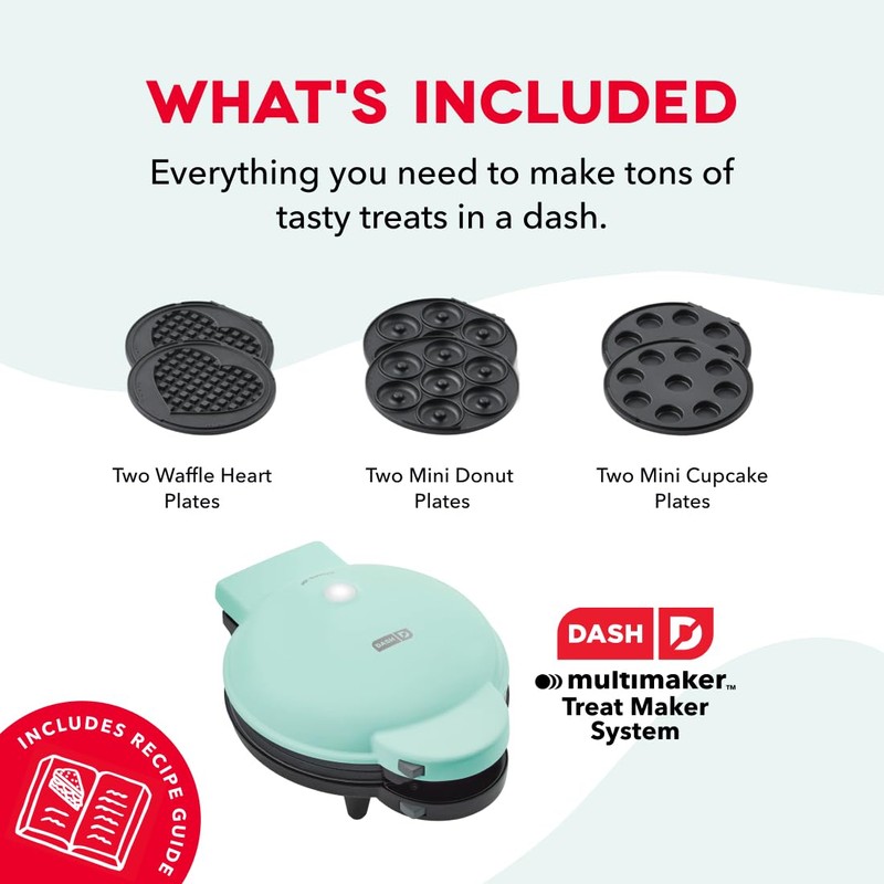 Dash MultiMaker® Treat Maker System - Make Mini Donuts, Cupcakes