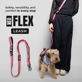 NeoFlex Premium Dog Leash - Stylish Leash for Medium, Small & Large Dogs - Heavy Duty, Wearable Design for You & Dog - Ideal for Pulling Dogs & Large Breeds - Durable & Comfortable - Pink