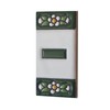 Green Floral Ceramic House Numbers & Letters Tile Size 7.5cm