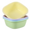 Ponpong 30.5cm Square Plastic Washing Up Bowls, Coloured Small Square