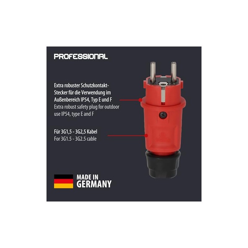 Brennenstuhl Professional plug (for plug-in system type E and F,