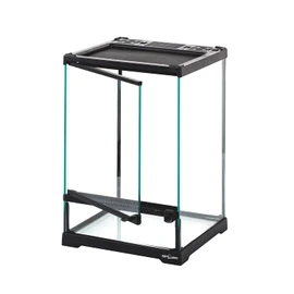 REPTI ZOO Mini Reptile Glass Terrarium,Front Opening Door Full View Visually Appealing Mini Reptile or Amphibians Glass Habitat