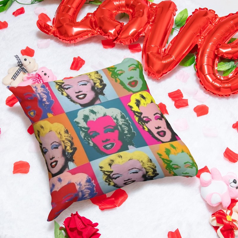 The Beach Stop Colourful Pop Art Marilyn Monroe Cushion Cover