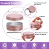 64Pack 2oz Rose Gold Aluminum Tin Jars, Metal Round Tins