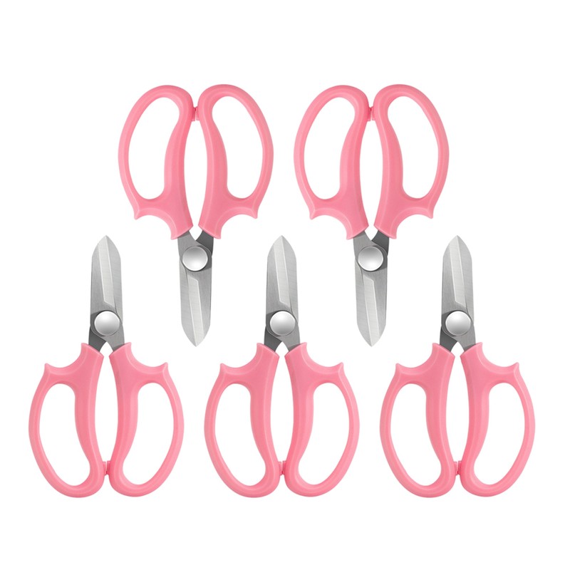 5 Piece Garden Flower Scissors, Sharp Stainless Steel Floral Shears,