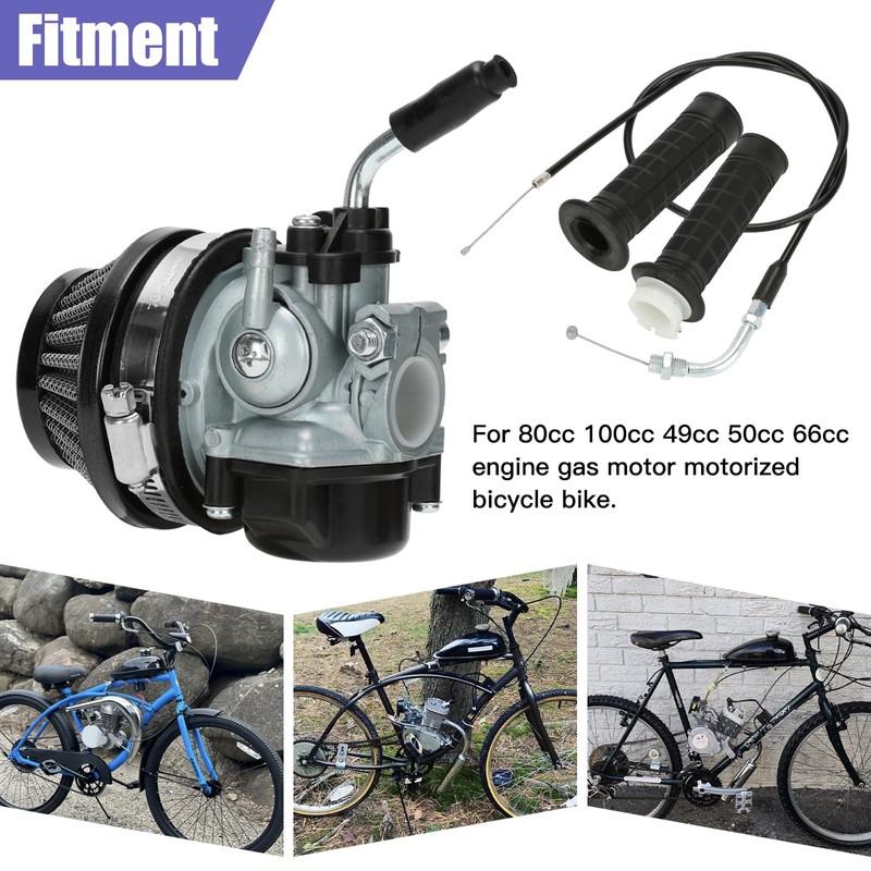 CILOYU Motorized Bicycle Carburetor Throttle Cable Assembly Kit Compatible with