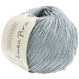 LANA GROSSA Solo Lino Linen Look Hand Knitting Yarn Made of 80% Linen Viscose and 20% Linen 50 g Wool for Knitting and Crocheting 120 m Yarn