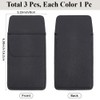 CALFOVERA 3 Pieces 3 Colours Pen Bag Made of PU