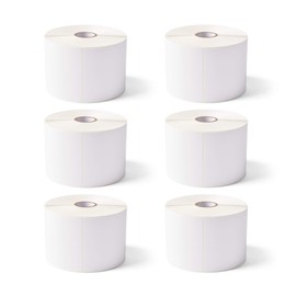 Zebra 3 x 3 in Direct Thermal Paper Labels Z-Perform 2000D Permanent Adhesive Shipping Labels 1 in Core 6 rolls 10031638SP