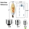 FANNIS 6 Pack C32 Candle Shape LED Bulb, 4W Equals