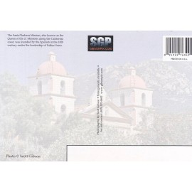 #3495 SANTA BARBARA MISSION [one 1 Card ] aka: Queen of the Missions Postcard