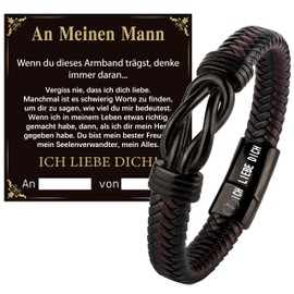 Merclix Gifts for Men Birthday Bracelet I Love You Valentine's Day Gifts for Him Anniversary Boyfriend Husband Husband Christmas