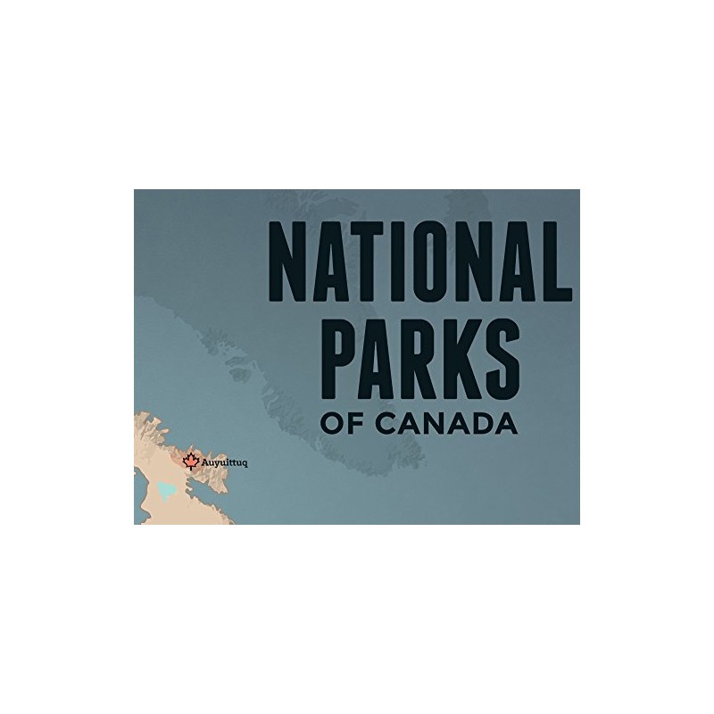 Canada National Parks Checklist Map 18x24 Poster (Tan & Slate
