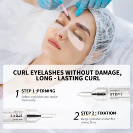 DONG RHYME Lash Lift Kit - Plant Extract Eyelash Lift Kit, Professional Salon Grade Perm & Fixation Lotion, Precise Press Bottle Eyelash Perm Kit(Each lotion for 5ml)