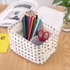 Small Storage Baskets, 4PCS Fabric Storage Basket Organizer with Handles,